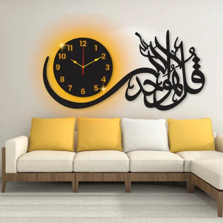 Decora 3D wooden Wall clock | Quartz watch for Home and Office Decor and Living Room